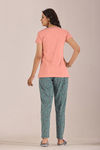 Sweet Moon Knit Cotton Pyjama Set - Grey Lightpeach — thumbnail 2
